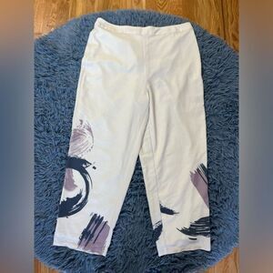 Marla Wynne Slinky Pants Artsy Print Pull-on Size L